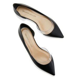 Tamara Mellon Darling 11 black leather pointy flat